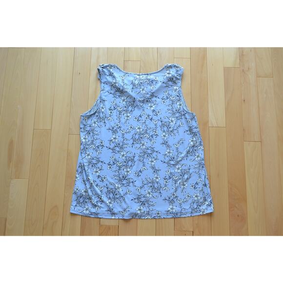 Karl Lagerfeld Blouse Top Floral Sleeveless - Picture 4 of 4